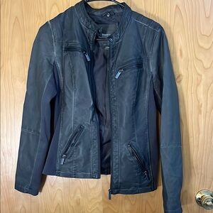 Maurices Charcoal Leather Jacket